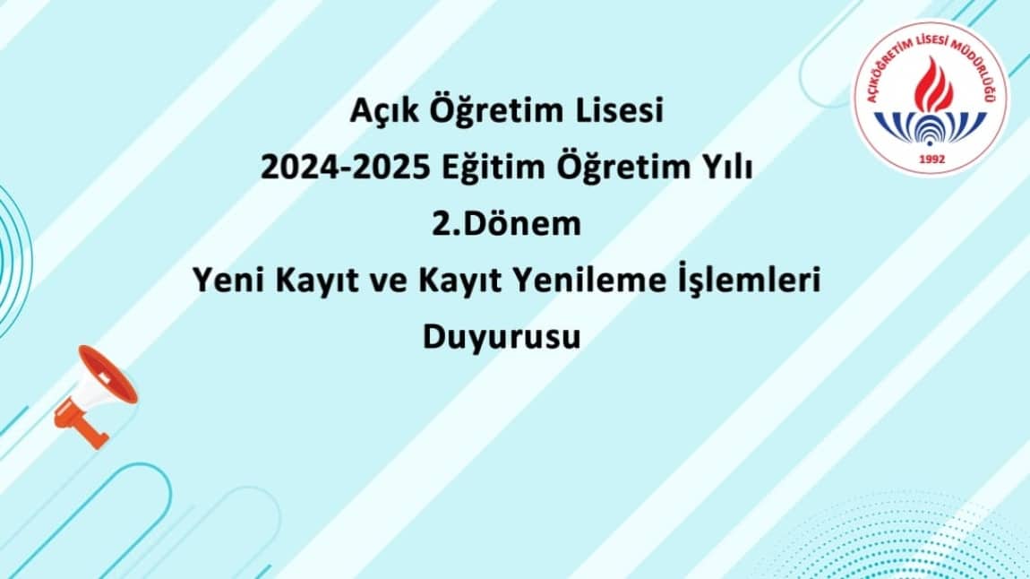 AÇIK ÖĞRETİM KAYITLARI BAŞLADI .